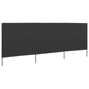 vidaXL antracitsz&uuml;rke sz&ouml;vet 3-paneles sz&eacute;lellenző 400 x 120 cm