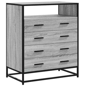 vidaXL sz&uuml;rke sonoma sz&iacute;nű szerelt fa fi&oacute;kos szekr&eacute;ny 70x41x83,5 cm