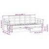 vidaXL fehér tömör fenyőfa kanapéágy fiókkal 80 x 200 cm
