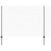 vidaXL Eur&oacute;pai ker&iacute;t&eacute;s oszloppal 10 x 1,6 m PVC-bevonatos ac&eacute;l Sz&uuml;rke