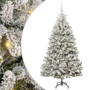 vidaXL Mű kar&aacute;csonyfa 180 cm 300 LED Meleg feh&eacute;r PVC &eacute;s Ac&eacute;l