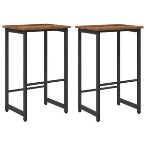 vidaXL B&aacute;rsz&eacute;k 2 db Antik Fa 40 x 32 x 74 cm Szerelt Fa
