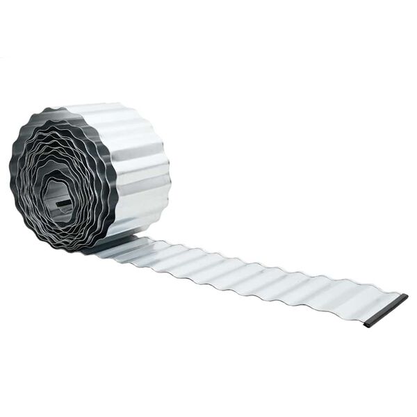 vidaxl Fűszegélyezés Szürke 15 x 0.03 x 1000 cm Horganyzott Acél