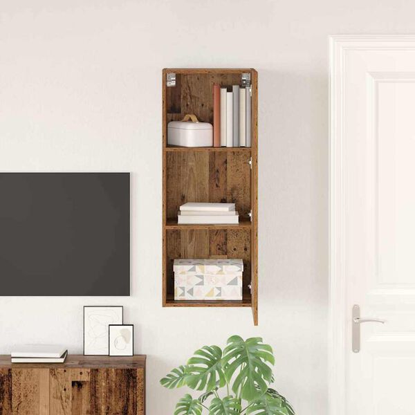 vidaXL TV Fali Szekr&eacute;ny &Ouml;reg fa 40,5 x 30 x 102 cm Faanyag