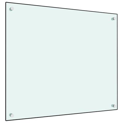 vidaXL fehér edzett üveg konyhai falburkoló 70 x 60 cm
