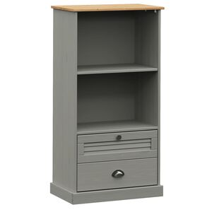 vidaXL VIGO sz&uuml;rke t&ouml;m&ouml;r fenyőfa k&ouml;nyvespolc 60x35x114,5 cm