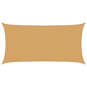 vidaXL napellenző vitorla 160 g/m&sup2; t&eacute;glalap alak&uacute; homoksz&iacute;nű HDPE 3x6 m