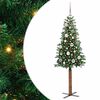 vidaXL Karcs&uacute; kar&aacute;csonyfa Z&ouml;ld 150 cm PVC &eacute;s t&ouml;m&ouml;r fenyőfa