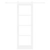 vidaXL Cs&uacute;sz&oacute; ajt&oacute; ORKDAL Feh&eacute;r 73,5 x 211 cm T&ouml;m&ouml;r fenyőfa &eacute;s &uuml;veg