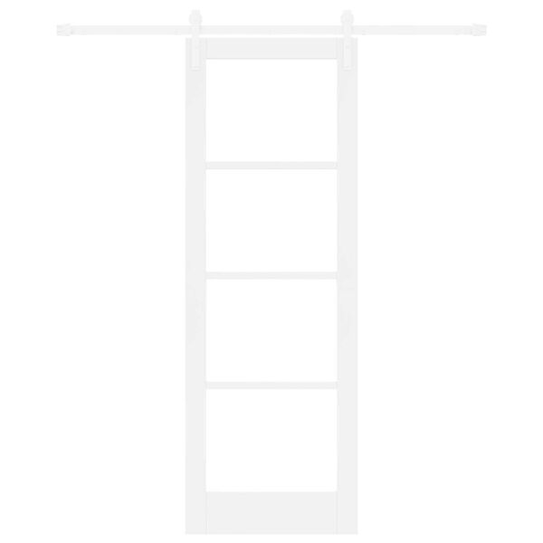 vidaXL Cs&uacute;sz&oacute; ajt&oacute; ORKDAL Feh&eacute;r 73,5 x 211 cm T&ouml;m&ouml;r fenyőfa &eacute;s &uuml;veg