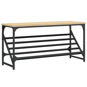vidaXL sonoma t&ouml;lgy sz&iacute;nű szerelt fa cipőtart&oacute; 90x30x45 cm