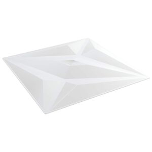 vidaXL Fali panelek Csillag 12 pcs Feh&eacute;r Csillag 50 x 50 cm XPS Hab