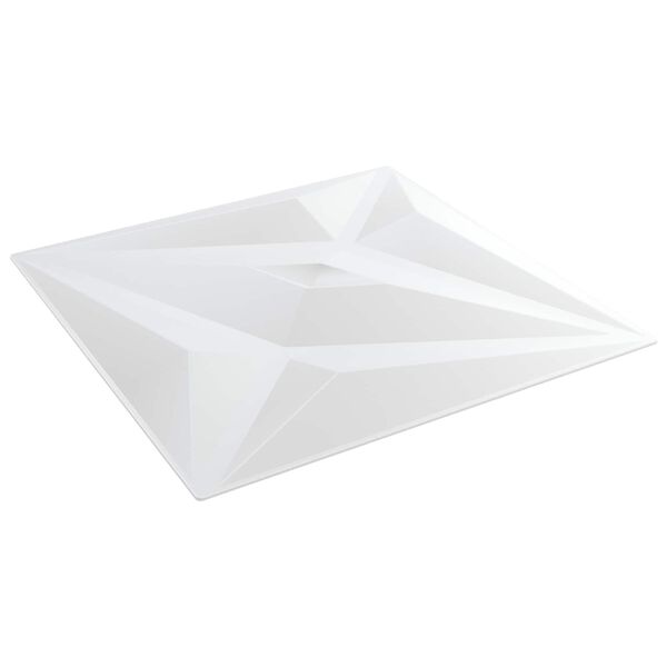 vidaXL Fali panelek Csillag 12 pcs Feh&eacute;r Csillag 50 x 50 cm XPS Hab