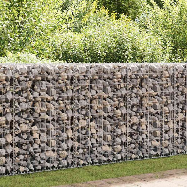 vidaXL horganyzott acél gabion fal 630 x 30 x 100 cm
