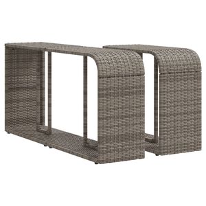 vidaXL 2 db sz&uuml;rke polyrattan t&aacute;rol&oacute;polc