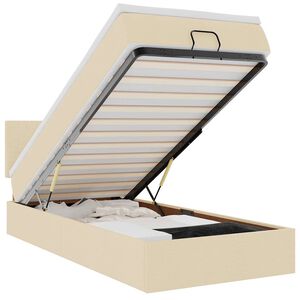 vidaXL Ottom&aacute;n &aacute;gy matraccal kr&eacute;m 100x200 cm sz&ouml;vet