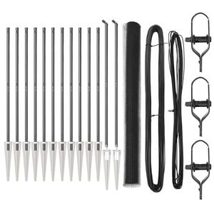 vidaXL Hatsz&ouml;gletű ker&iacute;t&eacute;s oszlopokkal 25 x 1,5 m PVC-bevonatos ac&eacute;l