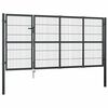 vidaXL antracit sz&iacute;nű ac&eacute;l kerti kapu oszlopokkal 350 x 120 cm
