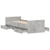 vidaXL betonszürke ágykeret fej- és lábtámlával 75 x 190 cm