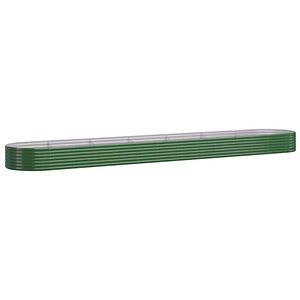 vidaXL z&ouml;ld horganyzott ac&eacute;l kerti magas&aacute;gy&aacute;s 544x100x36 cm