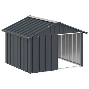 vidaXL antracit horganyzott ac&eacute;l kutyah&aacute;z 116,5x103x81,5 cm