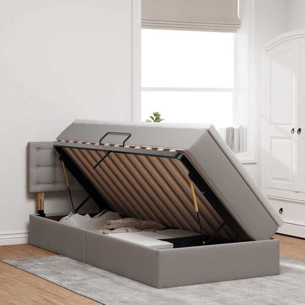 vidaXL &Aacute;gy t&aacute;rol&oacute;val &eacute;s matraccal T&oacute;psz&iacute;nű 100 x 200 cm Faanyag