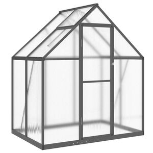 vidaXL antracitsz&uuml;rke alum&iacute;nium melegh&aacute;z alapv&aacute;zzal 169 x 114 x 195 cm