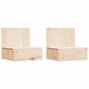 vidaXL &Eacute;jjeli asztal 2 db Barna 42 x 32,5 x 40 cm T&ouml;m&ouml;r fenyőfa