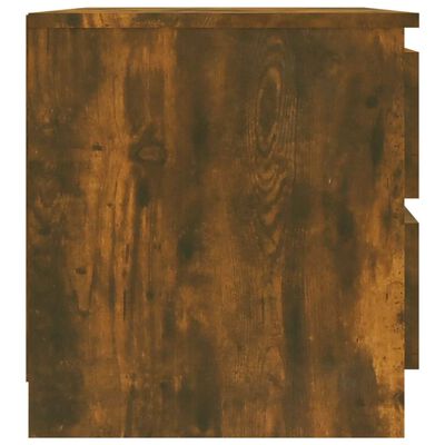 vidaXL 2 db füstös tölgyszínű szerelt fa éjjeliszekrény 50x39x43,5 cm