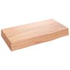 vidaXL vil&aacute;gosbarna kezelt t&ouml;m&ouml;r t&ouml;lgyfa fali polc 40x20x6 cm