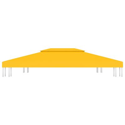 vidaXL sárga kétszintes pavilon-tetőponyva 310 g/m² 4 x 3 m