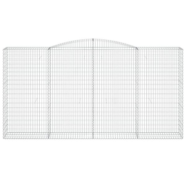 vidaXL 10 db íves horganyzott vas gabion kosár 400x50x200/220 cm