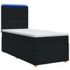 vidaXL Boxspring &aacute;gy matraccal fejt&aacute;ml&aacute;val Fekete 80 x 200 cm Sz&ouml;vet