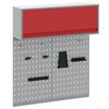 vidaXL Szerszámszekrény és pegboard szett polcokkal 3 pcs Piros