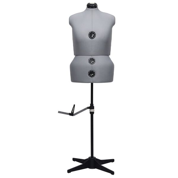 vidaXL szürke női állítható próbababa L-es méret 44-50
