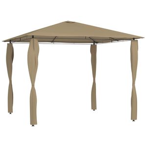 vidaXL t&oacute;psz&iacute;nű pavilon oszlop takar&oacute;kkal 3 x 3 x 2,6 m 160 g/m&sup2;