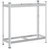 vidaXL 2 r&eacute;tegű gumiabroncs polc ez&uuml;st 110x40x109 cm ac&eacute;l