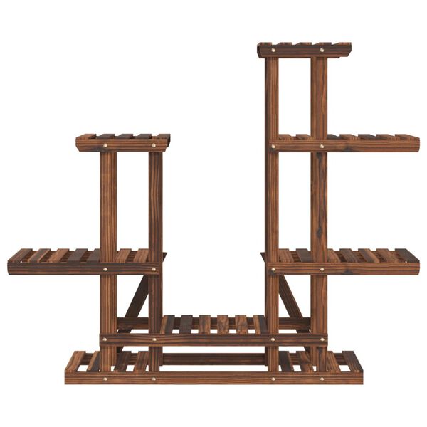 vidaXL t&ouml;m&ouml;r fenyőfa vir&aacute;gtart&oacute; &aacute;llv&aacute;ny 95 x 25 x 96 cm