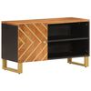 vidaXL barna &eacute;s barna t&ouml;m&ouml;r mang&oacute;fa TV-szekr&eacute;ny 80x31,5x46 cm