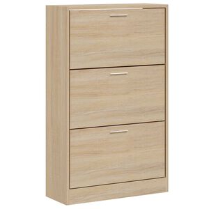 vidaXL sonoma t&ouml;lgy sz&iacute;nű szerelt fa cipőszekr&eacute;ny 63x24x103 cm