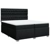 vidaXL fekete sz&ouml;vet rug&oacute;s &aacute;gy matraccal 200 x 200 cm