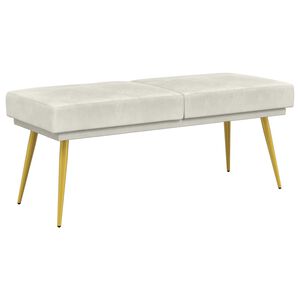 vidaXL K&eacute;ttag&uacute; pad Kr&eacute;msz&iacute;nű 120 x 45 x 46 cm B&aacute;rsony