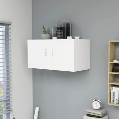vidaXL fehér falra szerelhető forgácslap szekrény 80 x 39 x 40 cm