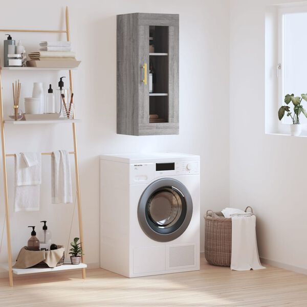 vidaXL sz&uuml;rke sonoma sz&iacute;nű fali szekr&eacute;ny 34,5 x 34 x 90 cm