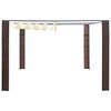 vidaXL barna és krémszínű polyrattan pavilon tetővel 300x300x220 cm