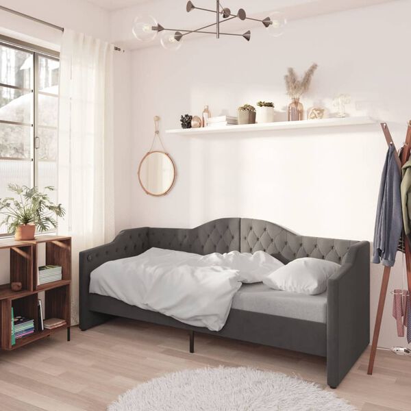 vidaXL s&ouml;t&eacute;tsz&uuml;rke USB-s sz&ouml;vetbor&iacute;t&aacute;s&uacute; d&iacute;v&aacute;ny matraccal 90 x 200 cm