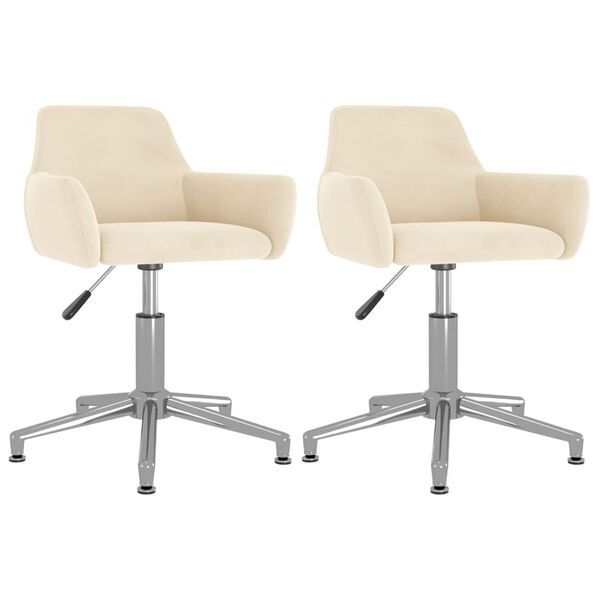 vidaXL 2 db kr&eacute;msz&iacute;nű b&aacute;rsony forg&oacute; &eacute;tkezősz&eacute;k