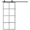vidaXL ESG üveg és alumínium tolóajtó fémszerelvény-szettel 90x205 cm