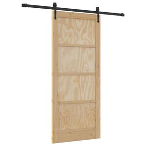vidaXL Cs&uacute;sz&oacute; ajt&oacute; ORKDAL 86 x 198,5 cm T&ouml;m&ouml;r Fenyőfa