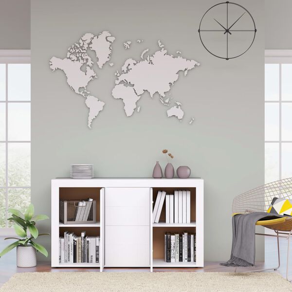 vidaXL fehér szerelt fa tálalószekrény 120 x 36 x 69 cm